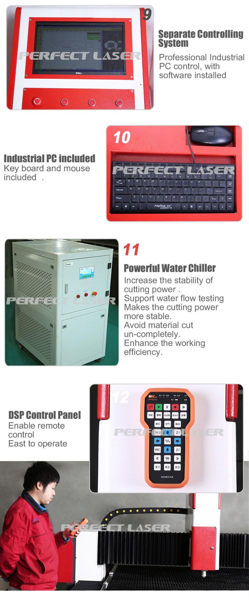 Fast Speed and Lowcost 1000W 2000W Fiber Metal Laser Cutting Machine