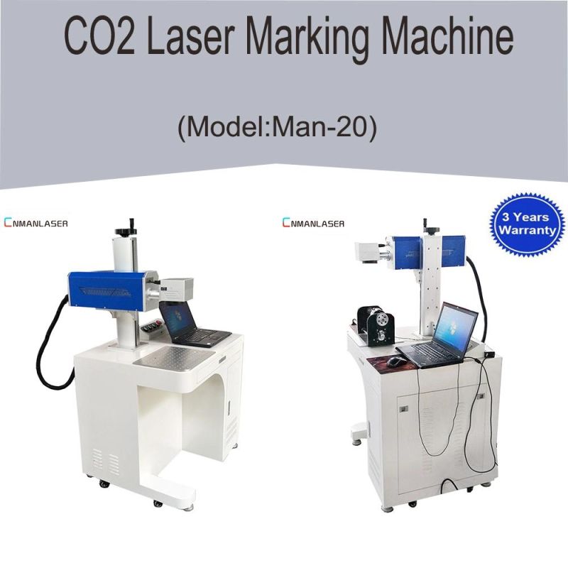 CO2 RF Laser Marking Machine for Non-Metal Materials/Wood/Leather/Acrylic/Silicone/Paper