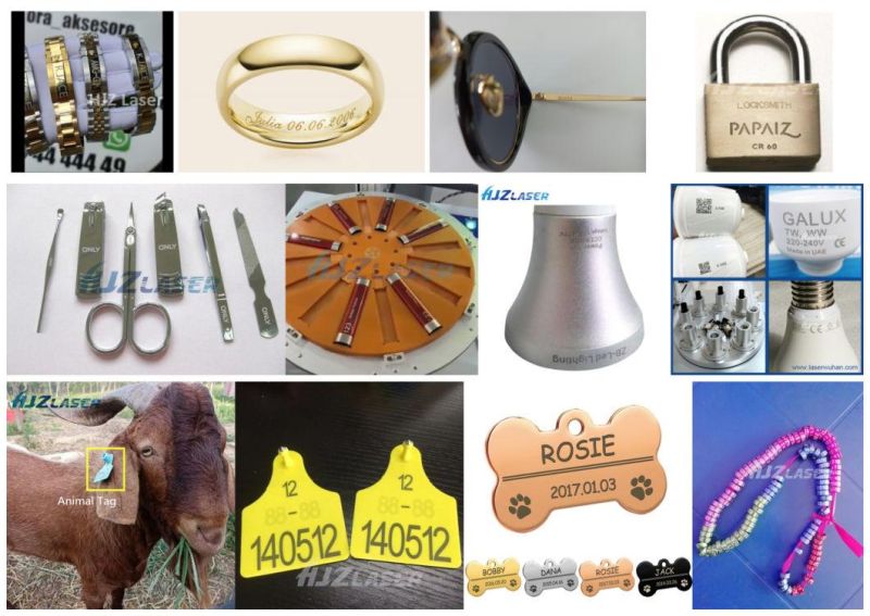 Ear Tag Fiber Laser Marking Machine Laser Engraver Cutting Machine Wood Jewelry Metal
