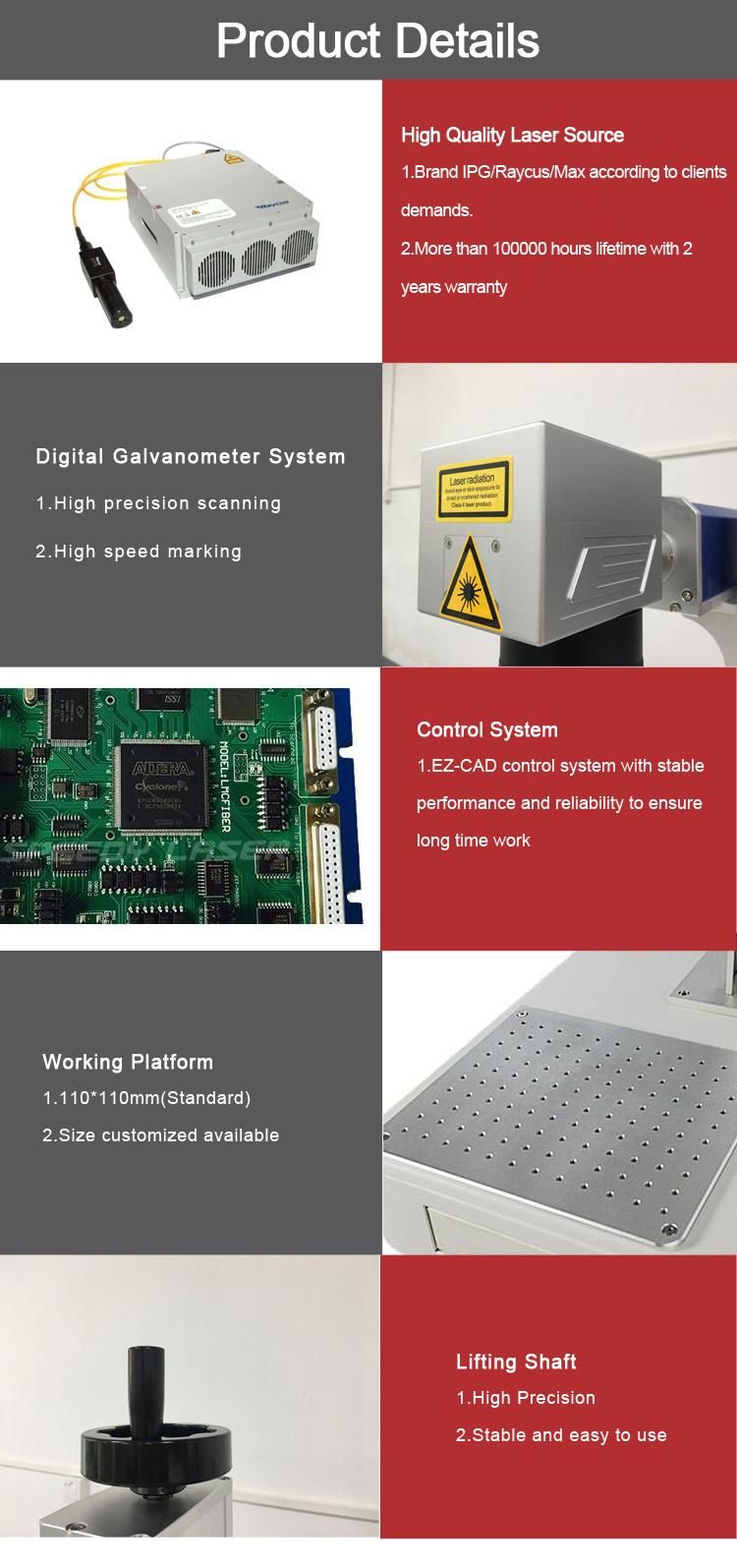 Portable Type Fiber Laser Marking Machine for Hardware Accessories & Tools