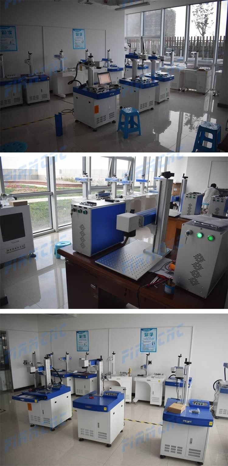 Color Mask 3D Dynamic Raycus 20W 30W 50W Metal Fiber Laser Marking Machine with Rotary