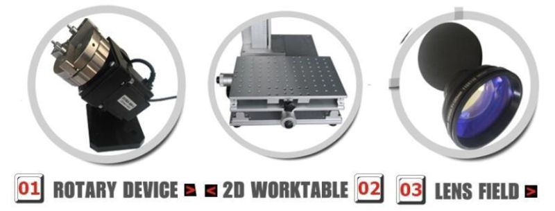Mini 20W Raycus Fiber Laser Marking Machine with up-Down Table
