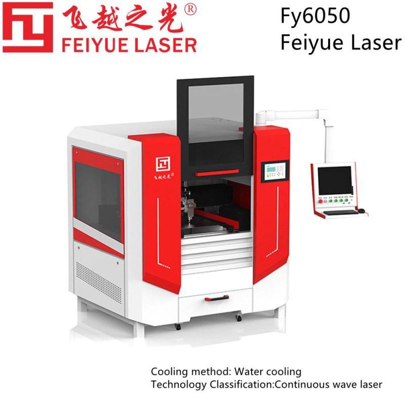Fy6050 Feiyue Optical Fiber Laser Cutter LED Watch Jewelry Ornament CNC Precision Laser Cutter Stainless Steel Aluminum Sheet Copper Metal Laser Machine