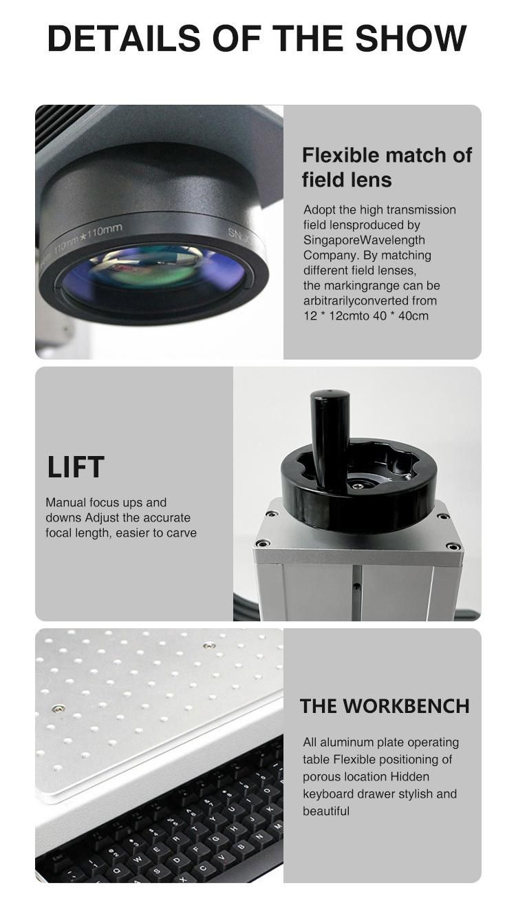 Manufacture Price Metal Engraving 20W Fiber Laser Marking Machine Equipment