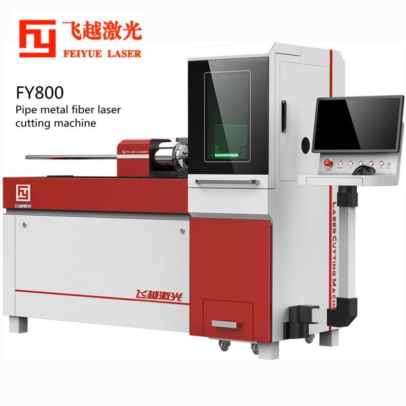 Fy800 Jewelry Industry Feiyue Laser 1000/1500 Watts CNC Earrings Rings Tube Pipe Aluminum Stainless Steel Copper Best Precision Fiber Laser Cutting Machine
