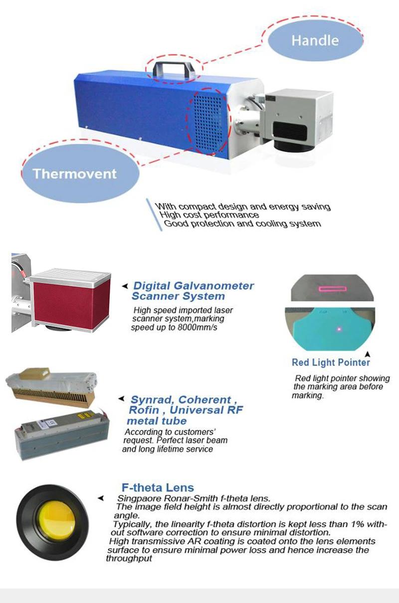 Super CO2 Desktop Laser Marking Machine for Rubber/Packaging Mt-RF