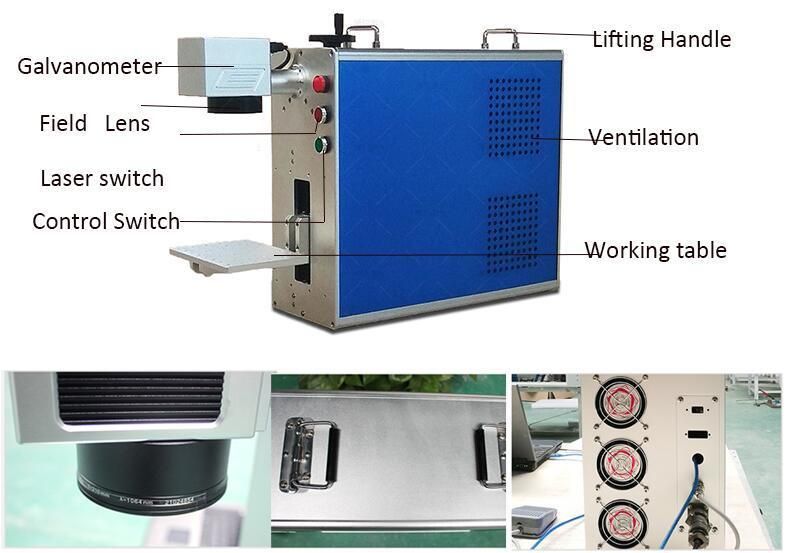 Mini Size Animal Ear Tag Laser Marking Machine with Laptop