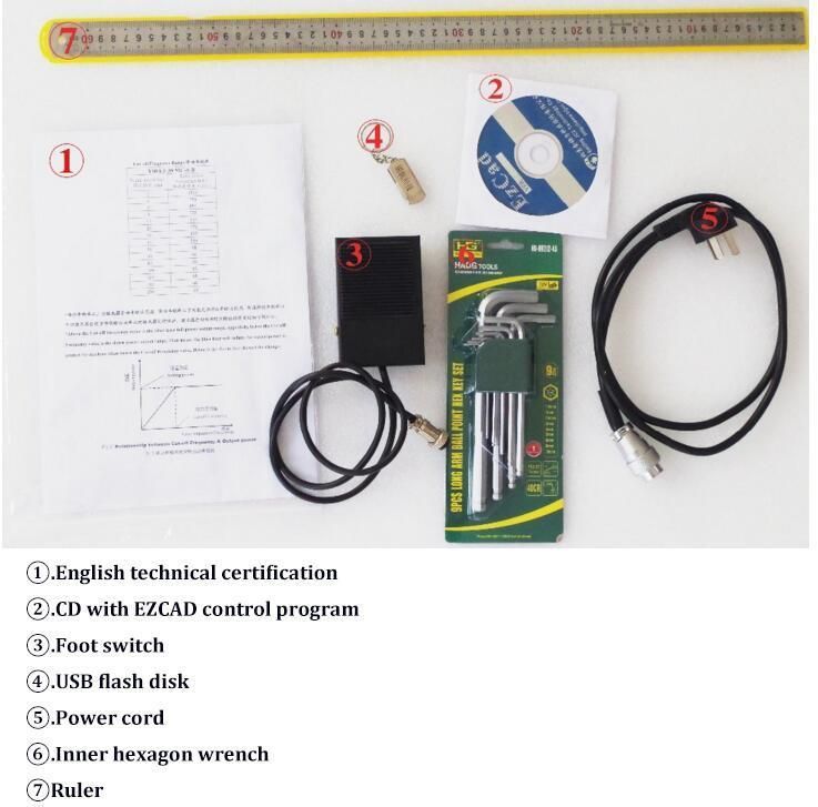 20W 30W Curved Surface Engraving Fiber Laser Marker for Metal Wood