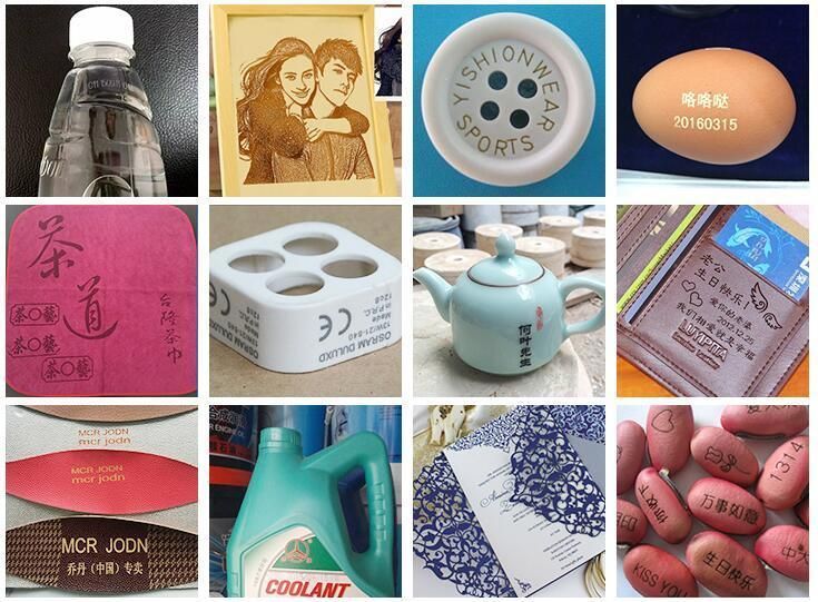 Wood Plastic Bottle 20W 30W CO2 Laser Marker for Sale