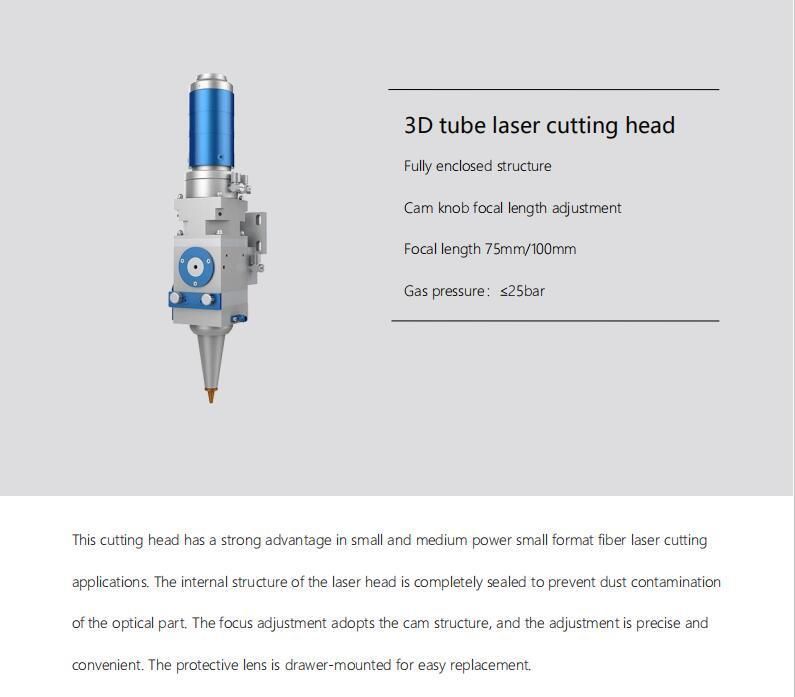 High-Preision CNC Metal Tube Pipe Fiber Laser Cutter with Auto Feeder