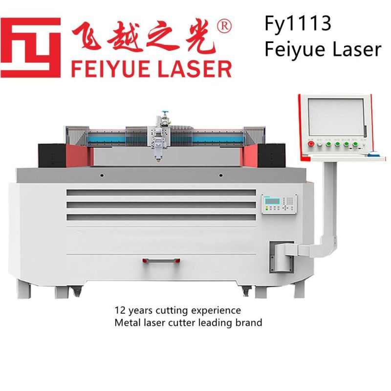 Fy1113 Feiyue Laser Fiber Laser Cutting Machine Manufacturer Sheet Metal Cutting Machine Price Precision Laser Cutter for Aluminum Stainless Steel Copper