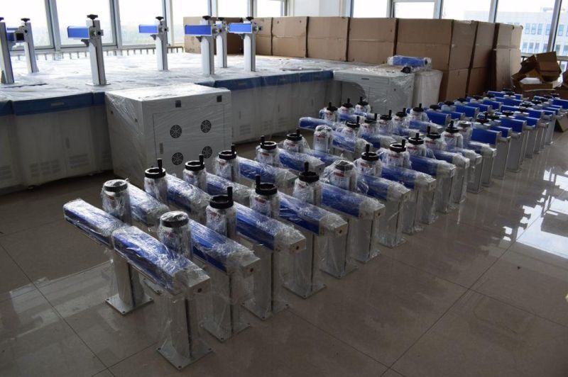 Desktop Metal Laser Marking Machine with Safety Cover 20/30/50W Fiber Laser Engraving Machine