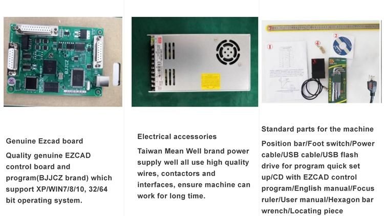 Desktop Enclosed Cover 30W 50W Fiber Laser Marking Machine