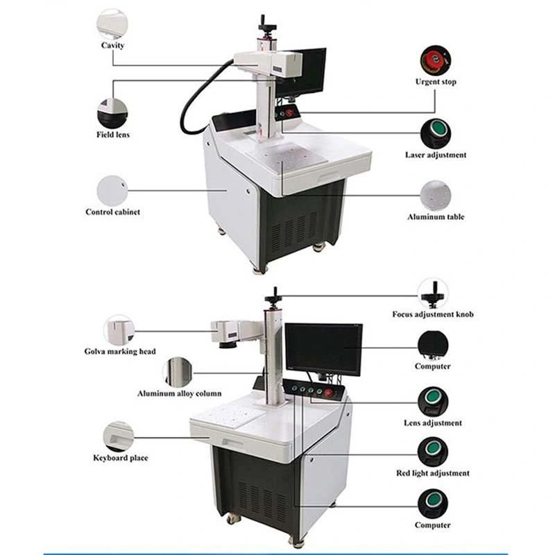 Optical Fiber Laser Bitmap Silicone Keypad Marking Machine for Sale