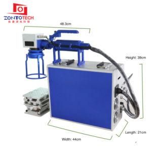 Portable Fiber Laser Marking Engraving Etching Machine for Metal Plastic Jewelry Name Plate Printing