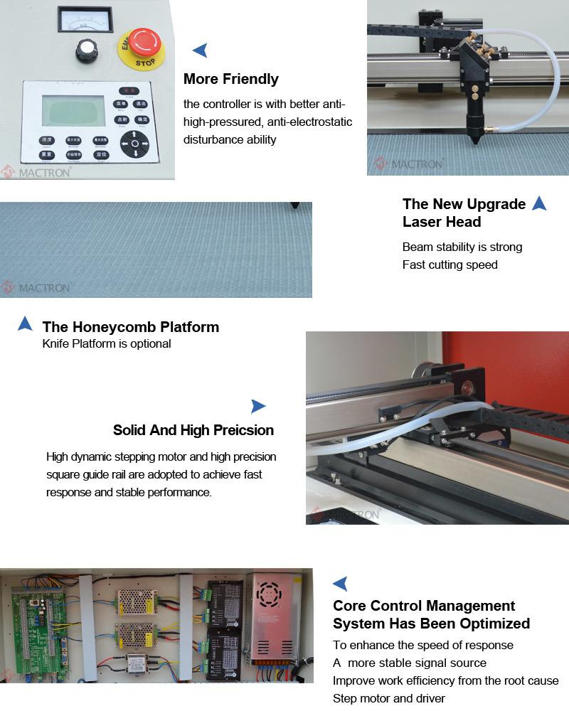 Factory Customized CO2 40W 60W 80W 100W 150W Model Laser Cutting Machine for Cutter