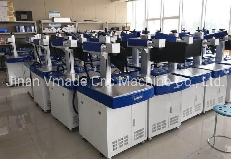 Raycus Jpt Ipg 20W 30W 50W Mopa Color Fiber Metal Laser Marking Cutting Engraving Machine with Rotary