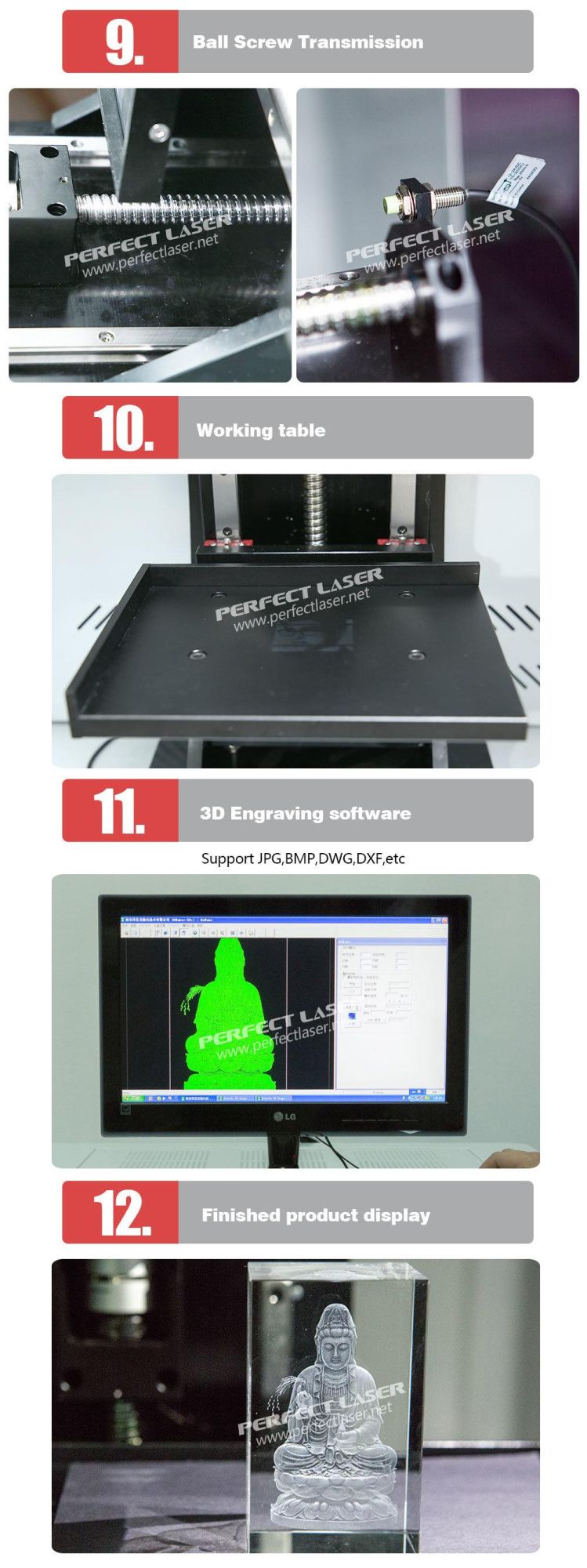 Good Quality K9 Blank Crystal 3D Laser Engraving Machine to Promotion Gift