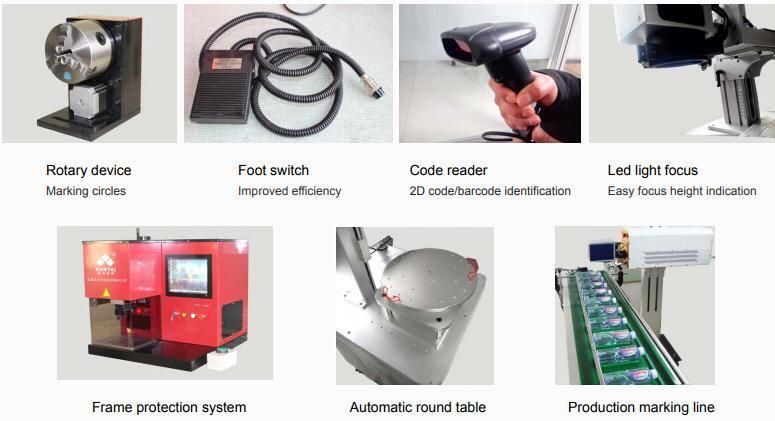 Portable 20W Fiber Laser Marking Equipment for Code Logo Date Numbers