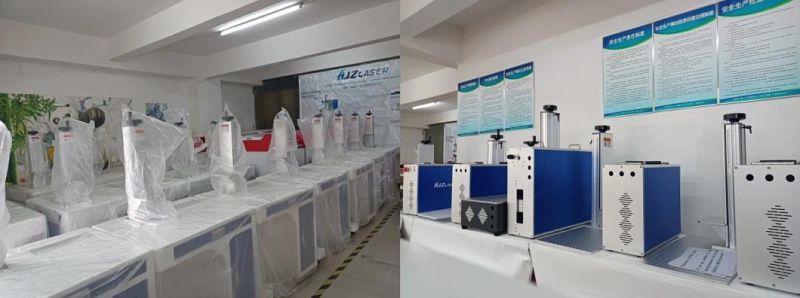 Hjz Laser 30W 50W Fiber Laser Marking Machine Logo Printing Machine Engraving on Jewellery Metal