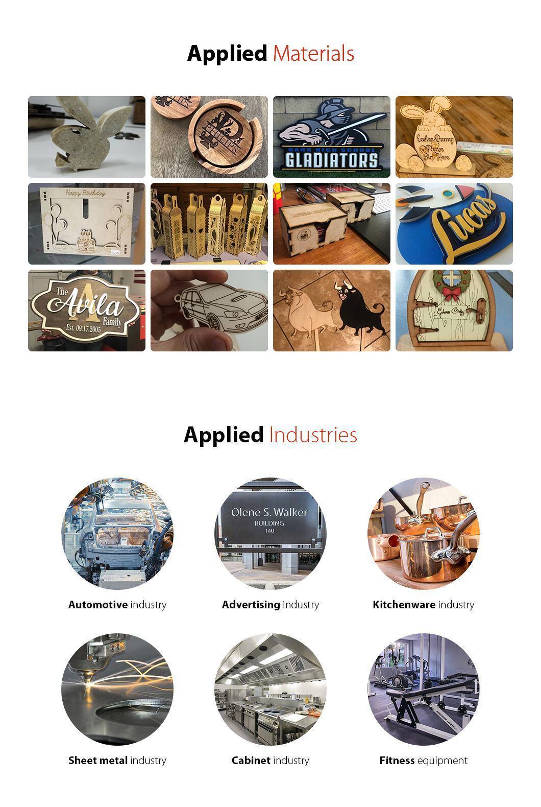 CO2 Laser Cut MDF 100W 130W 150W Leather Acrylic MDF Laser Cutting Machine 1390 with Low Price