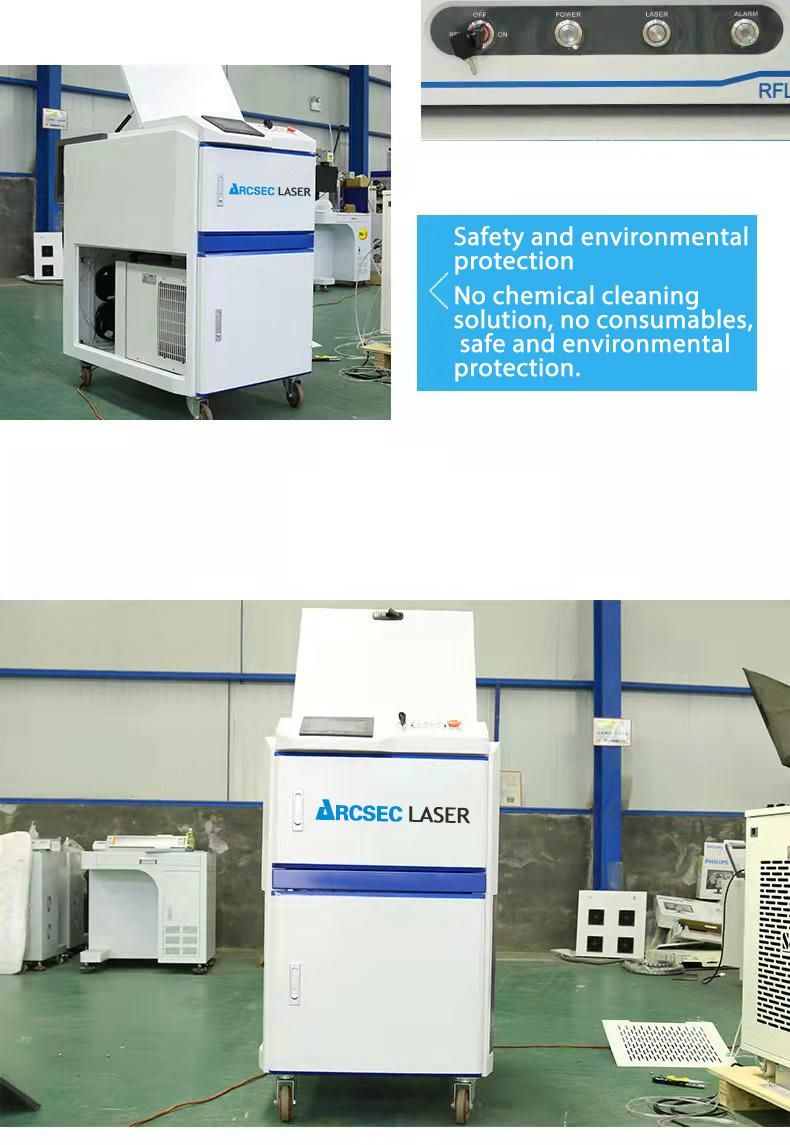 High Quality 100W 200W Fiber Laser Cleaning Machine for Oil Stain/ Rust/ Coating Materials/ Paints Removal Laser Cleaner
