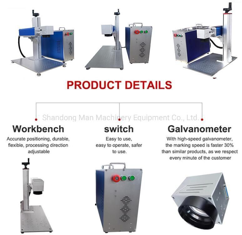 20W Mini Fiber Laser Making Machine for Keychain Memory Card