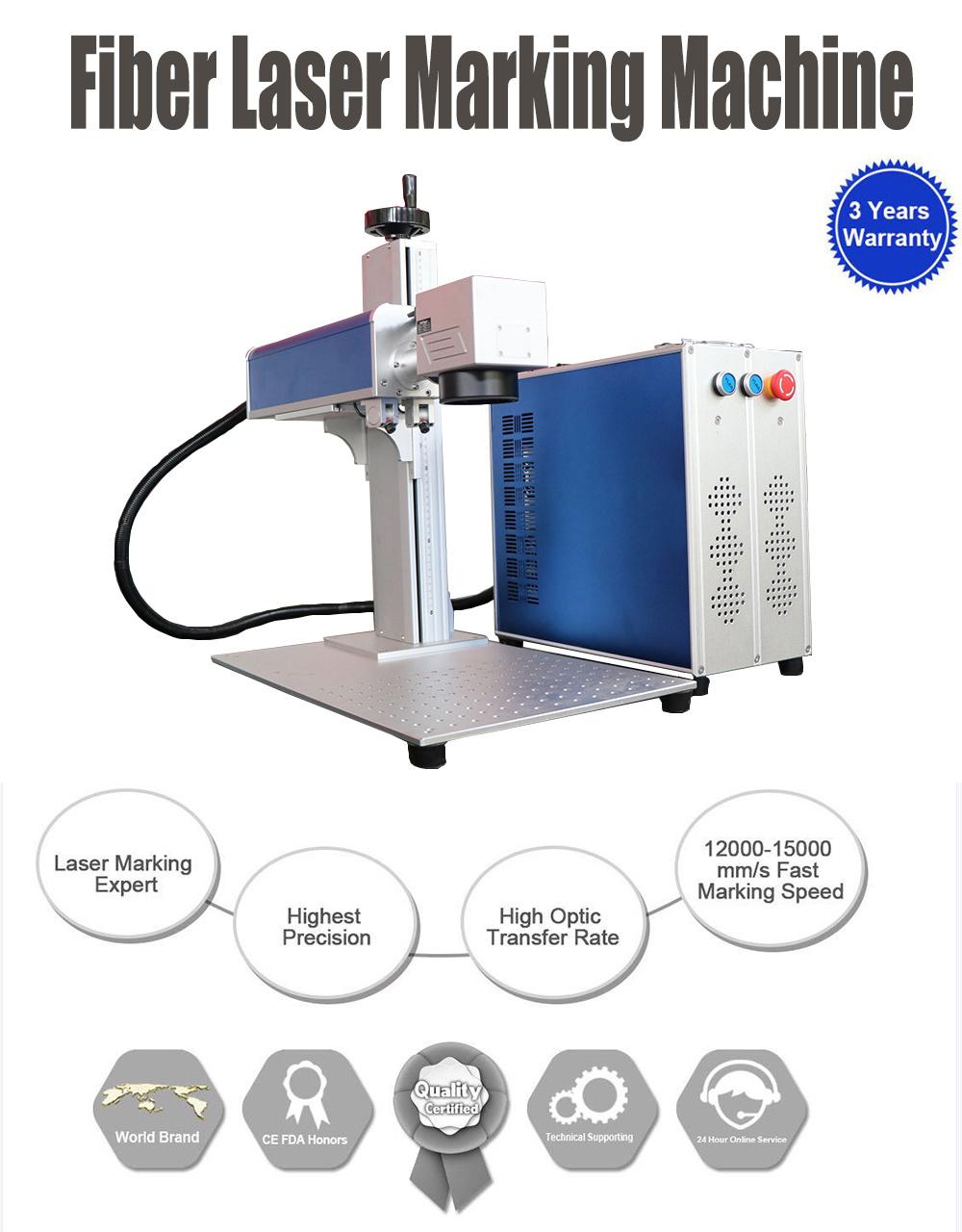 30W Fiber Laser Making Machinery Cabinet for Aluminium Alloy