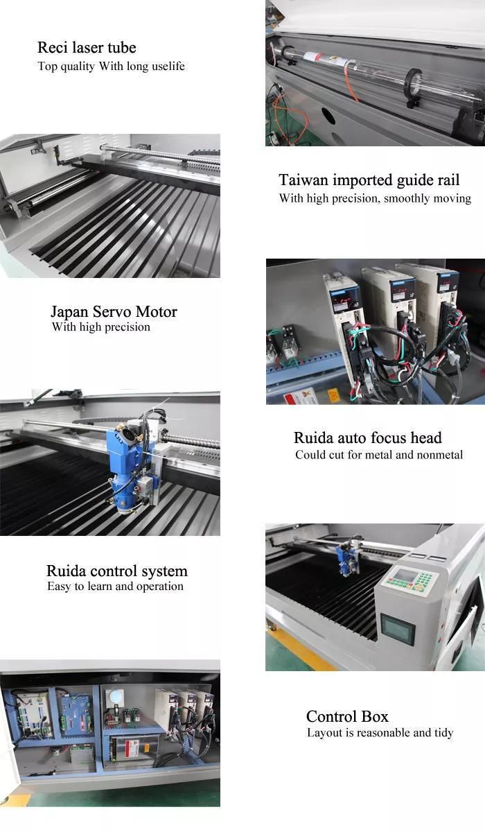 China Jinan Metal Non-Metal Laser Cutting Machine 1390 1325 1530 with 100W 130W 150W 180W Laser Power CCD Camera Price