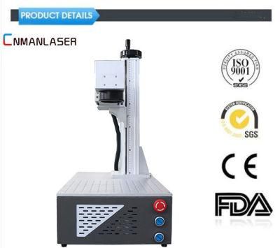 30W Mini Fiber Metal Laser Making Marker Machine for Keychain Memory Card