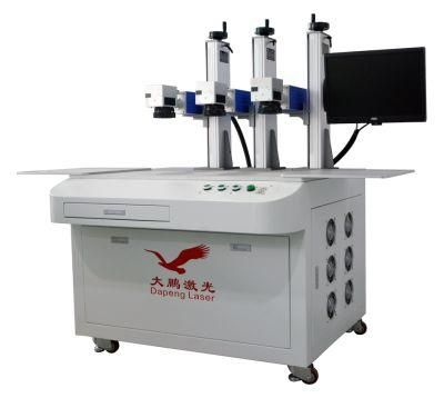 20W 30W Three Head Metal Nonmetal Fiber Laser Engraving Machine