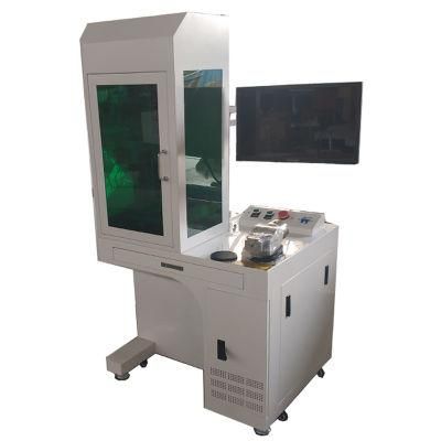 Cheap Table Type Half Closed Shell 20W 30W 50W Max Metal Logo Tag Fiber Laser Marking Machine