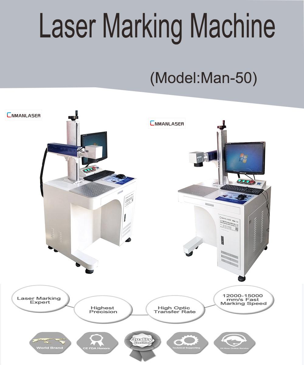 50W Ipg Raycus Max Metal Parts Fiber Laser Engraving Marking Machine