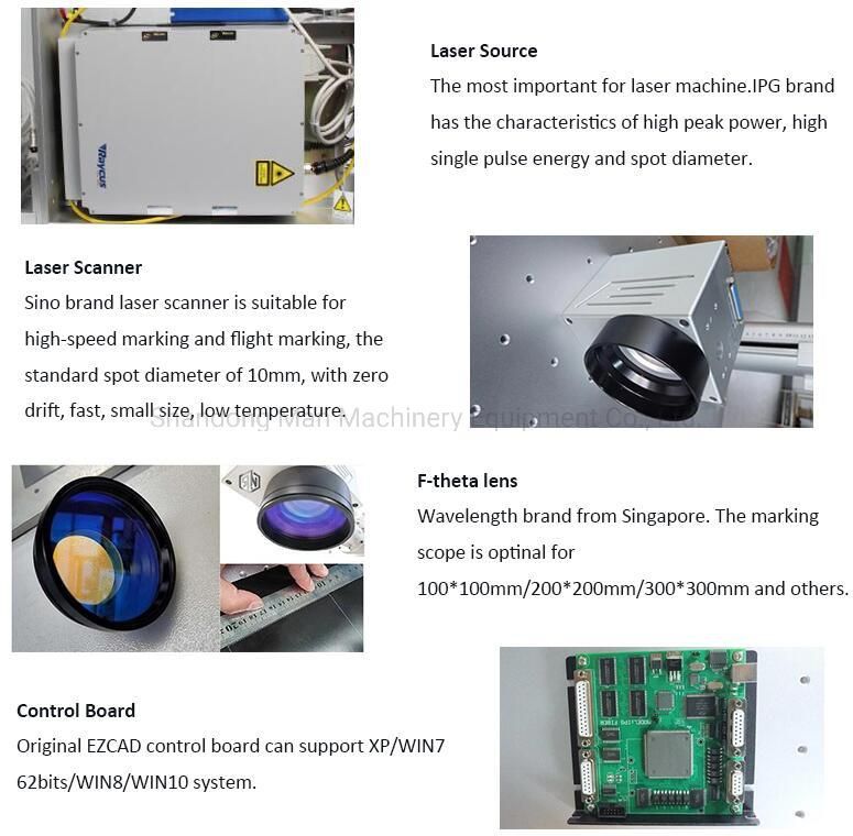 20W Mini Fiber Laser Making Machine for Keychain Memory Card