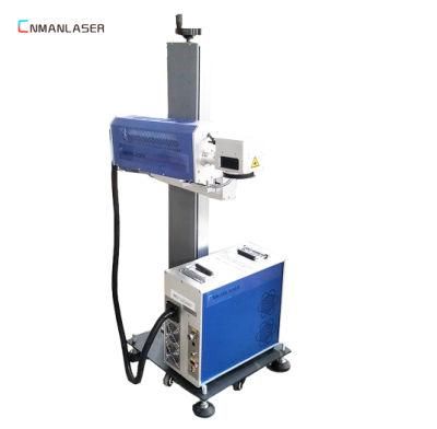 30W Online CO2 Laser Marking Machine for Textile Logo PU Wood