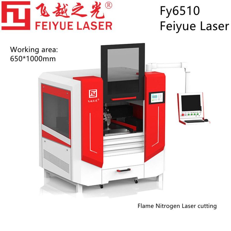 Fy6510 Sheet Metal Processing Industry Feiyue Fiber Laser CNC Enery-Saving and High Efficiency Flame Nitroge Cutter Machine Equipment Precison Cutting Machine