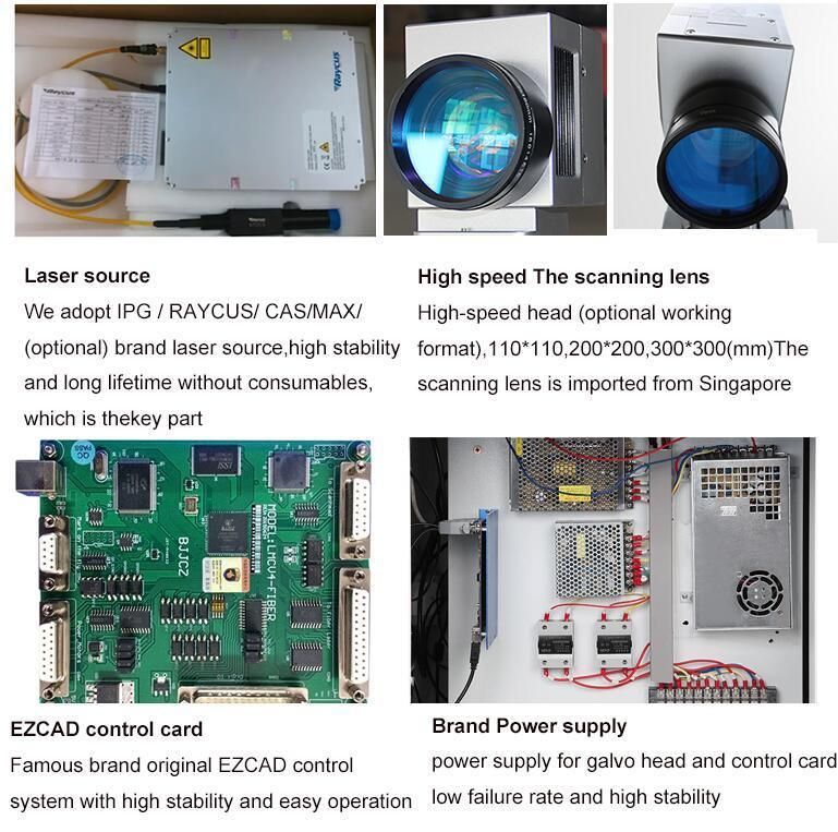 Table Type Laser Marking Machine for Beverages Leather Cardboard