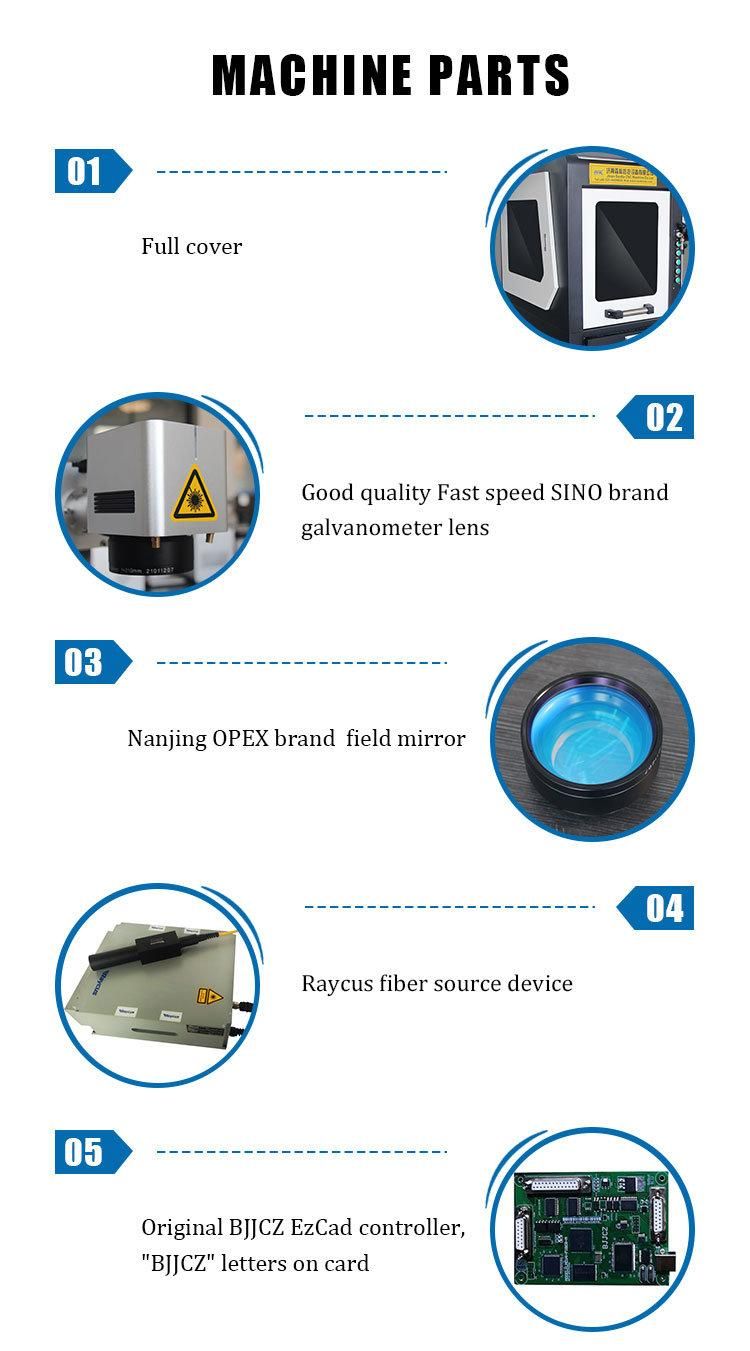 Bronze Metal Engraving 20W 30W 50W Fiber Laser Marking Machine