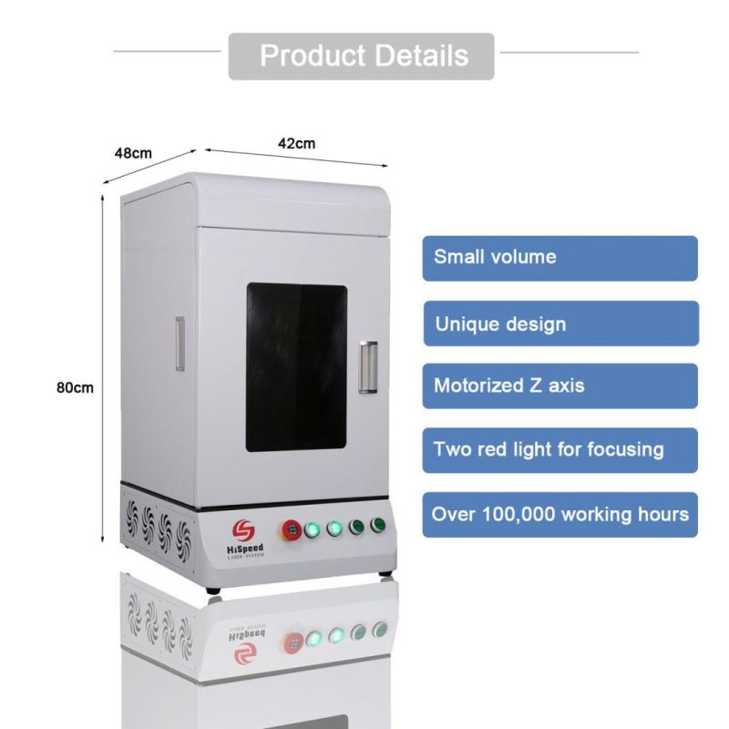 Hispeed Higher Accuracy CNC Fiber Engraving Machine with RF Metal Tube Laser Source