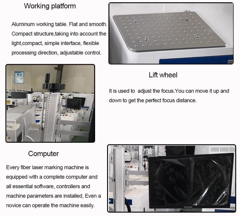 30W Metal Fiber Laser Color Marking Machine on Stainless Steel