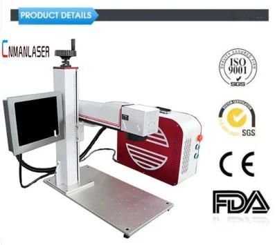 30W Fiber Laser Marking Machine for PVC/ Plastic/ Stainless Steel/ Silicon