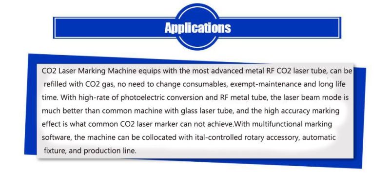 20W/ 30W/50W CO2 Fiber Laser Marking Machine for Leather Clothing