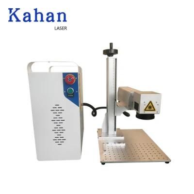 20W 30W 50W CNC Plastic Metal Printing Engraving Machine 3D Logo Fiber Laser Marking Machine with Rotary Price