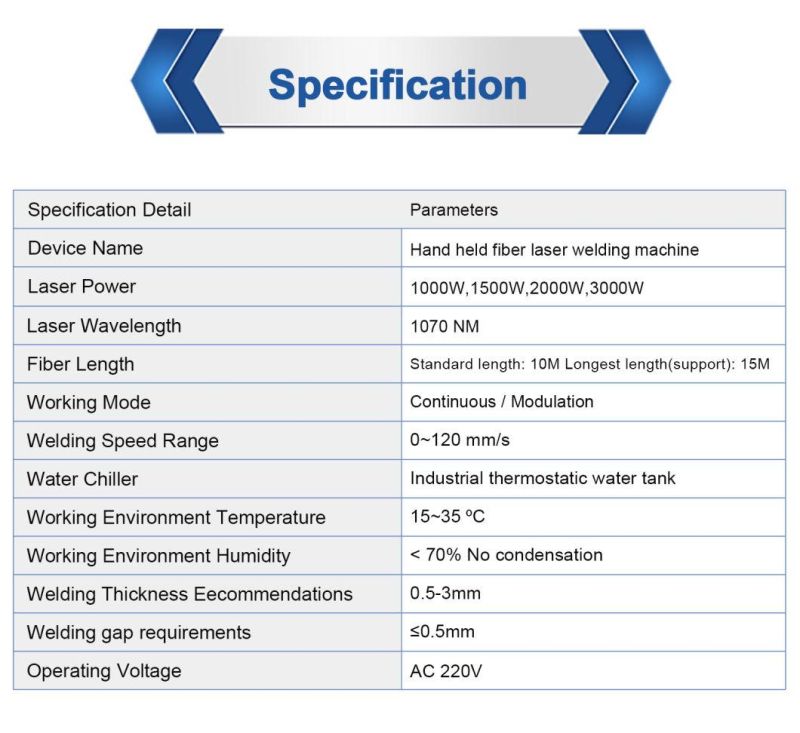 2000W Handheld Fiber Laser Welding Machine 1000W 1500W Metal Laser Welder Machine