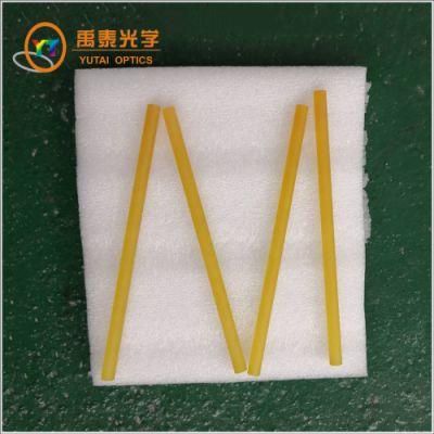 D8*145mm Yellow Laser Rod ND: Ce: YAG Laser Crystal Rod for Cutting/Welding
