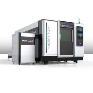 2kw Fiber Laser Cutting Machine with Full Cover Exchange Table