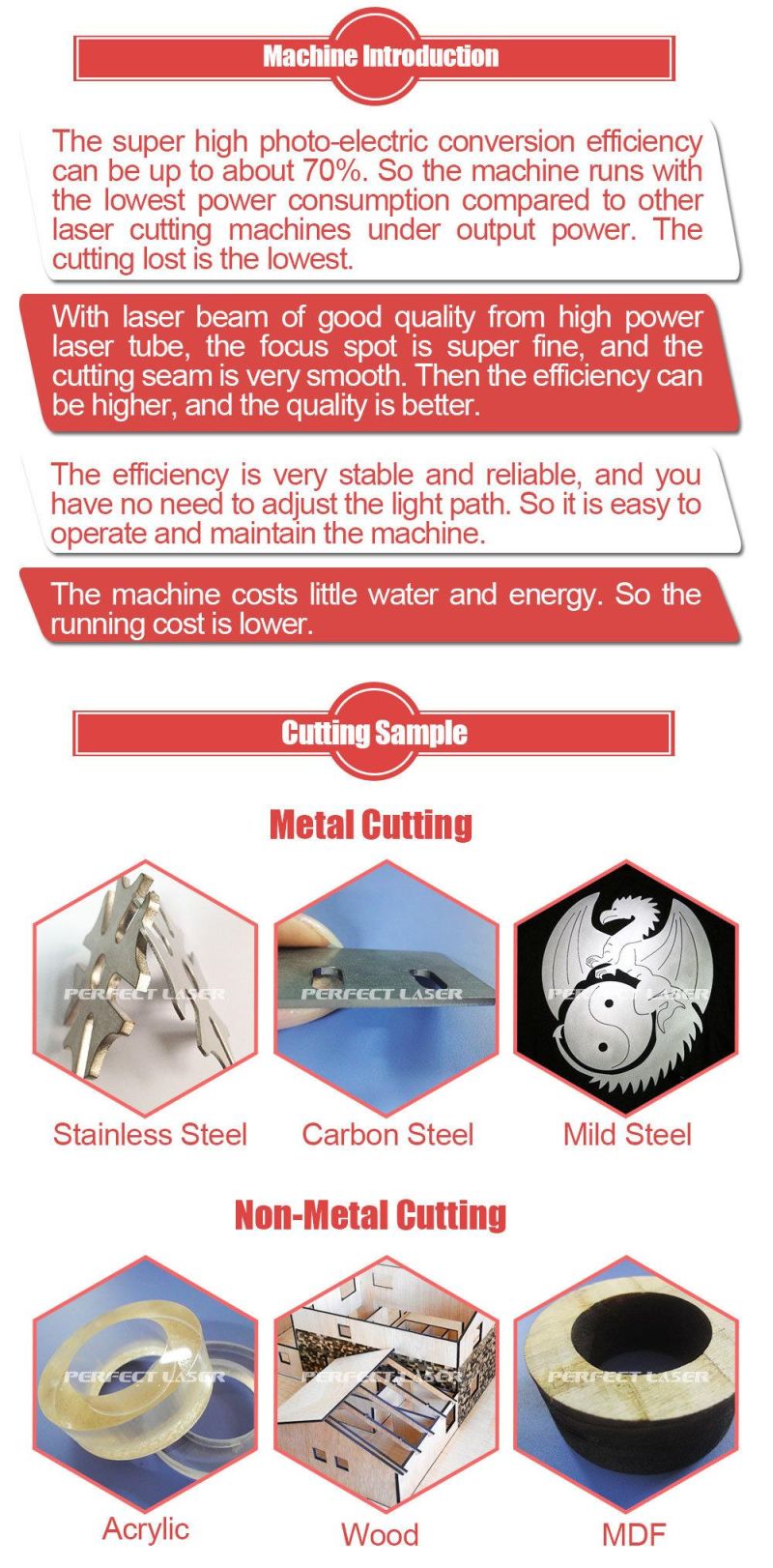 150W 180W CO2 Mixed Laser Cutting Machine for Metal Non-Metals