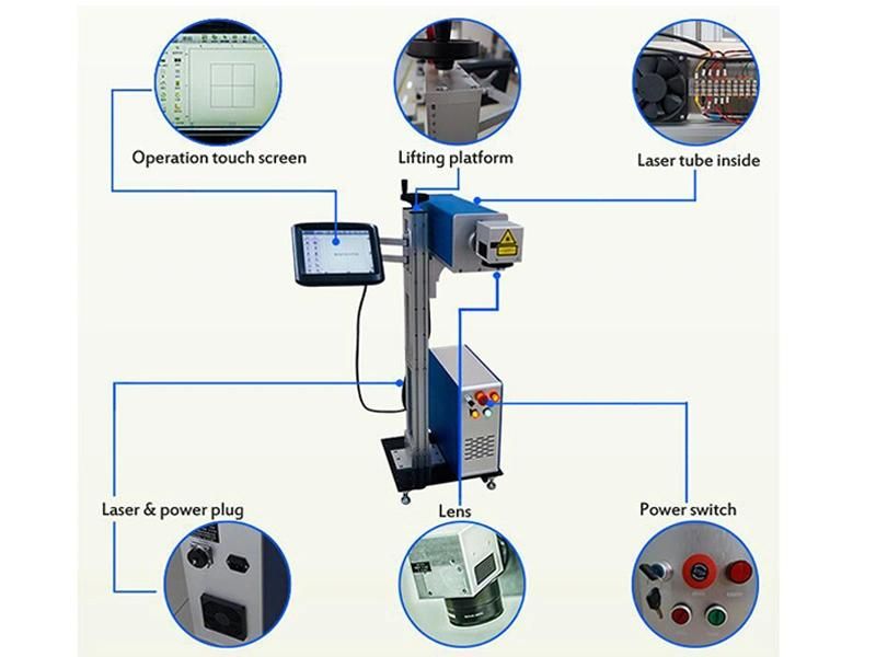 Fiber Online Fly Laser Marking Engraving Machine for Plastic Bottle