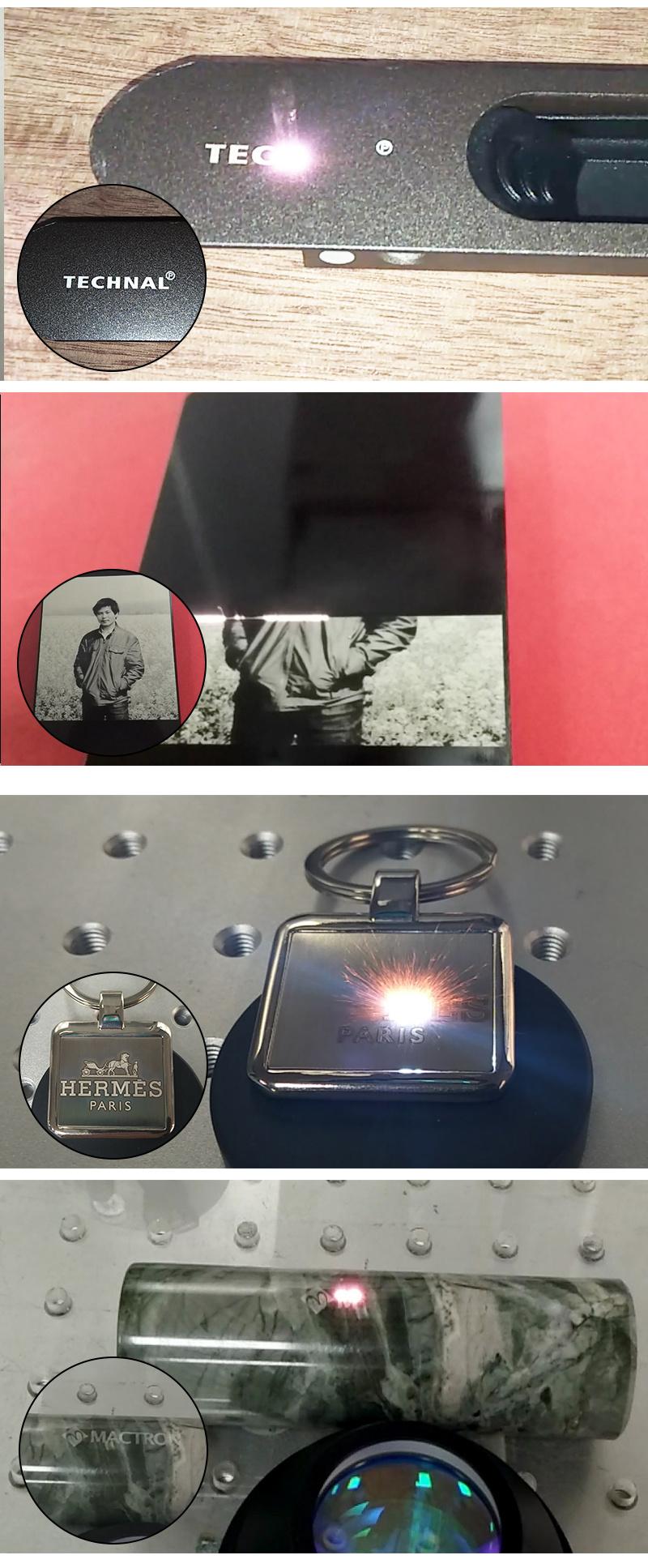 High Speed Raycus Fiber Laser Marking Machine for Marking Black Color on Alumina