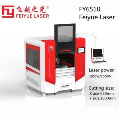 Fy6510 Feiyue Fiber Laser Cutter Machines Watch Jewelry Saw Plate CNC Precision Stainless Steel Aluminum Sheet Metal Laser Cutting Machine